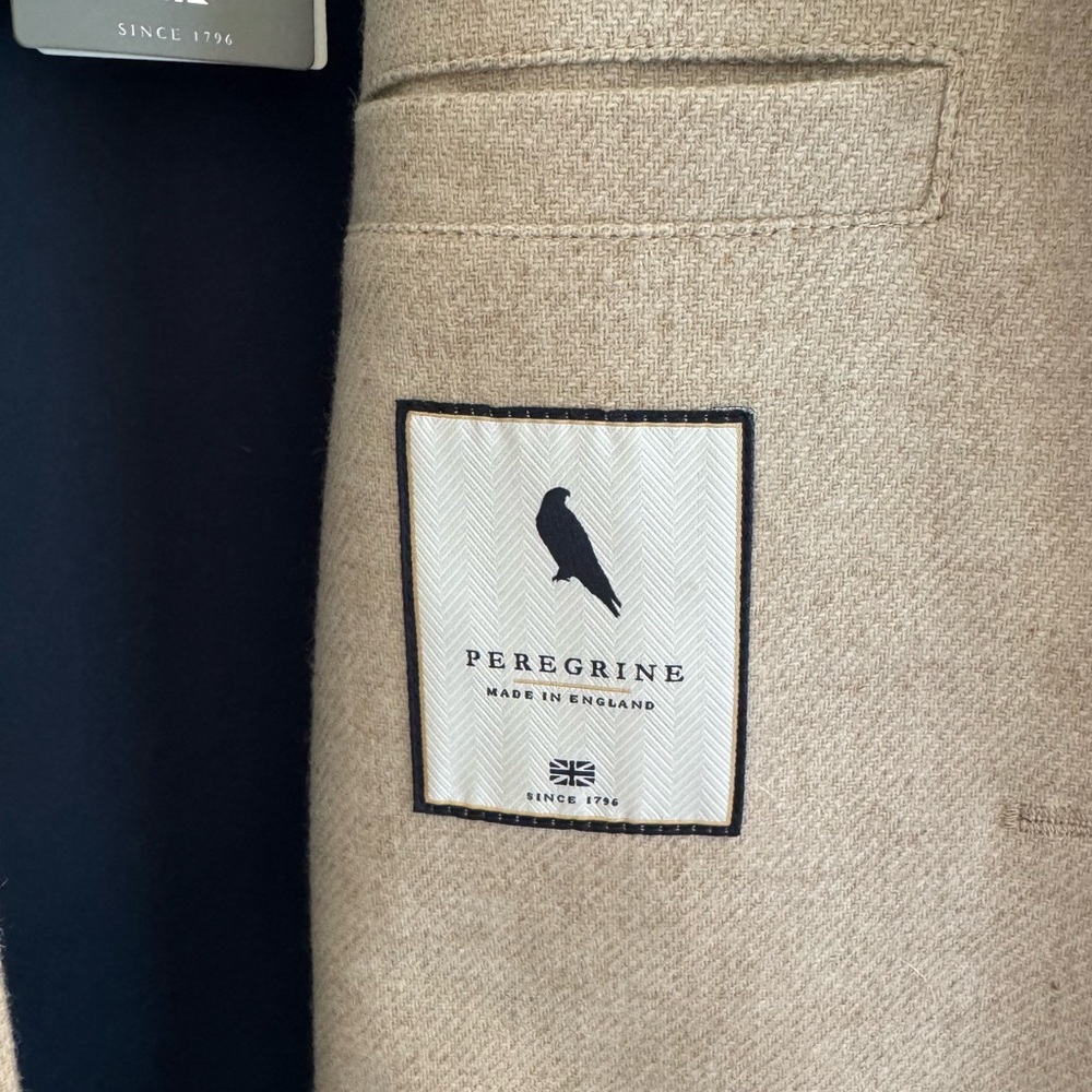 Peregrine Men's Beige Wool Trench Coat - Picture 6 of 7